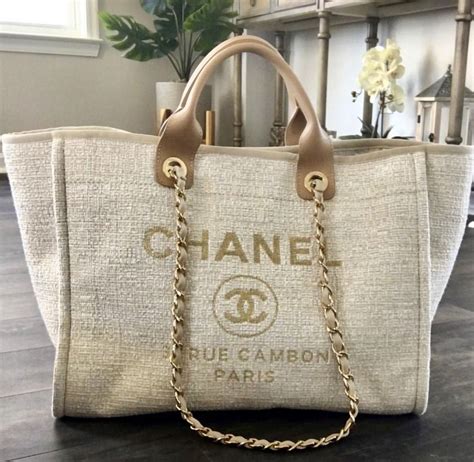 chanel deauville tote 2018 beige|Chanel deauville tote price leather.